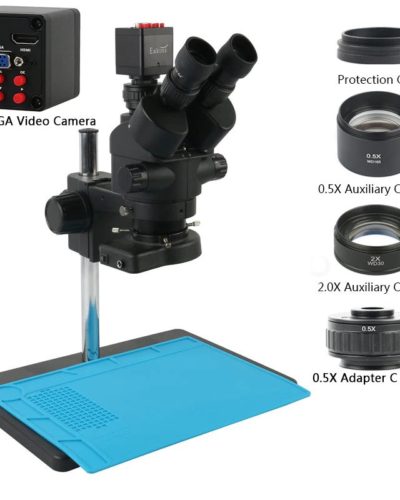 3.5x-90X Trinokulární Stereo Mikroskop Set +IMX 307 SONY HDMI VGA Kamera (Black)
